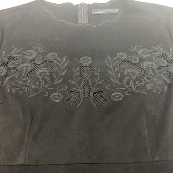 🔴SOLD🔴 Zara Faux Suede Lace Dress - Picture 3 of 5